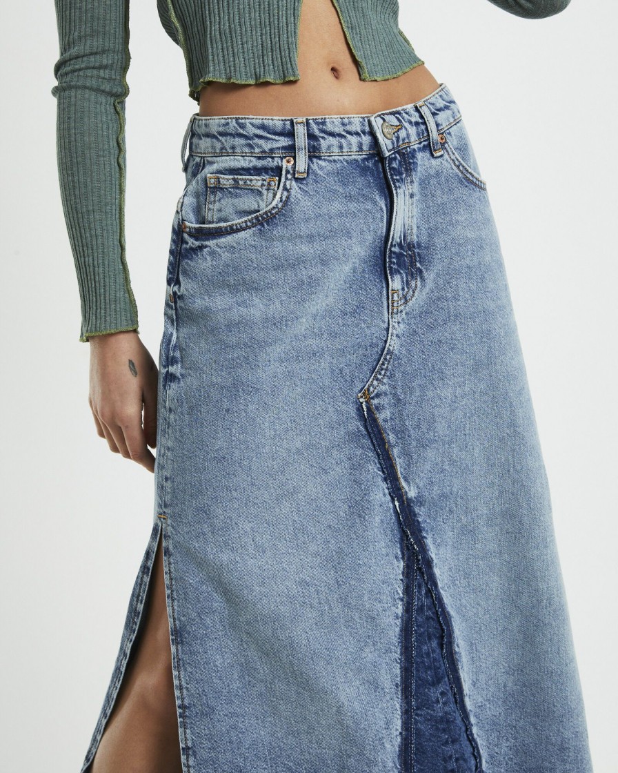 Women BDG URBAN OUTFITTERS Skirts | Bdg Midi Skirt Blue Denim · Jamiear