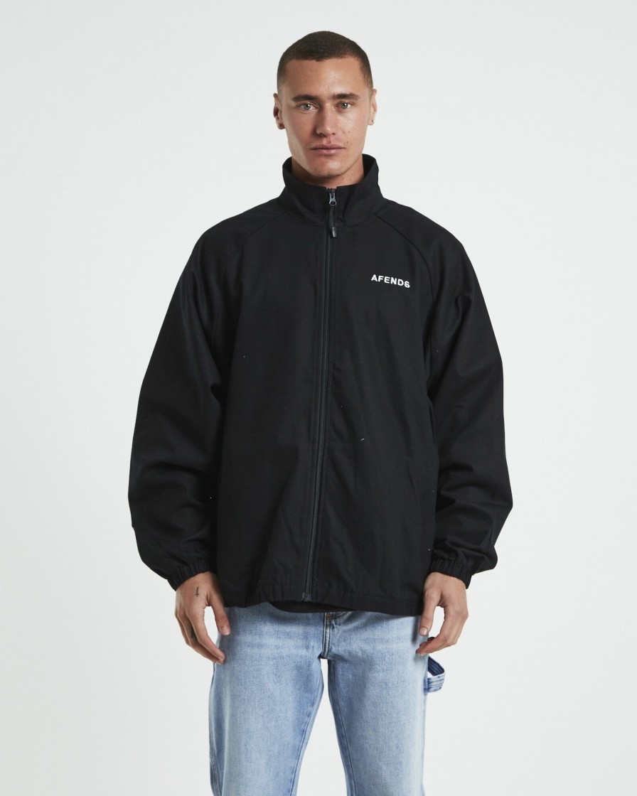 Men AFENDS Jackets | Icebergs Recycled Canvas Jacket Black · Jamiear