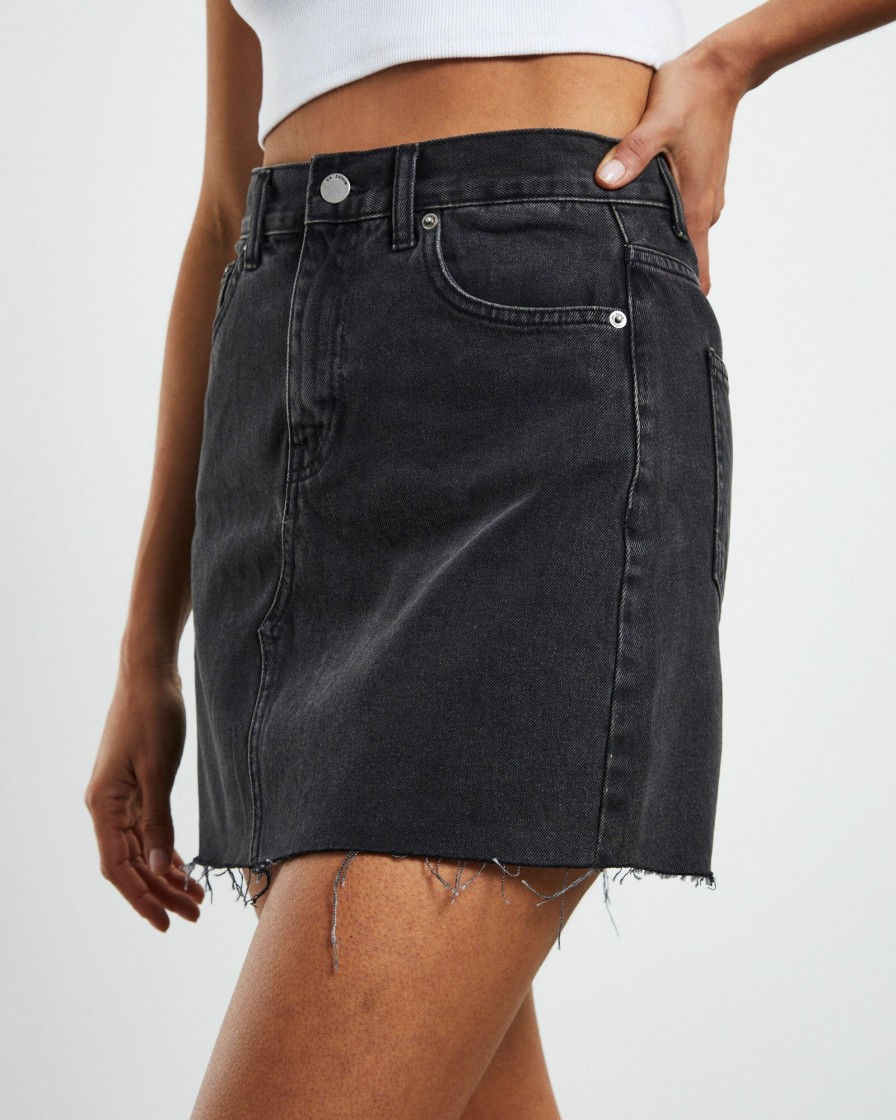 Women DR DENIM Skirts | Echo Mini Skirt Charcoal Black · Jamiear